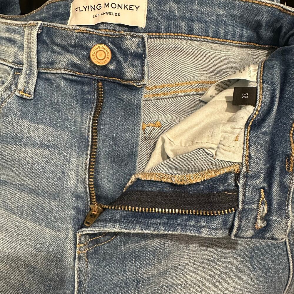 Flying Monkey High Rise Split Hem Straight Stretc… - image 5